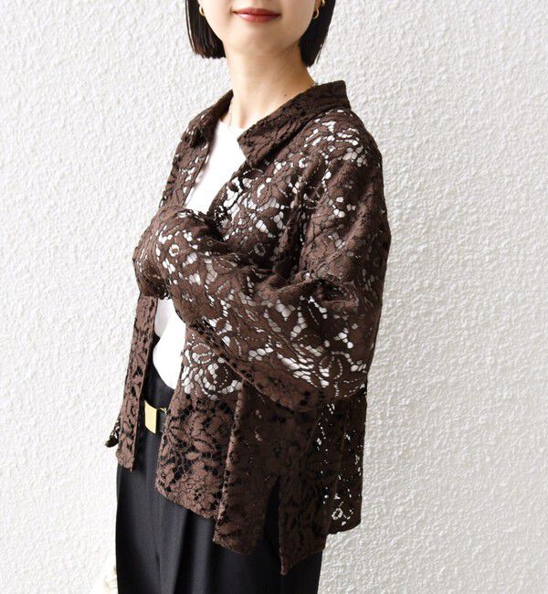SHIPS for women「〈手洗い可能〉レース シャツ 羽織 2」|シャツ・ブラウス|