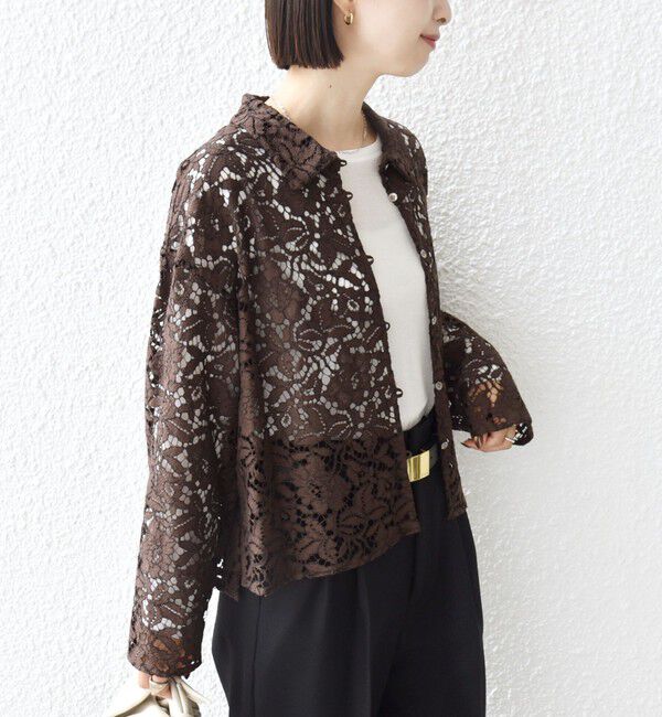 SHIPS for women「〈手洗い可能〉レース シャツ 羽織 2」|シャツ・ブラウス|