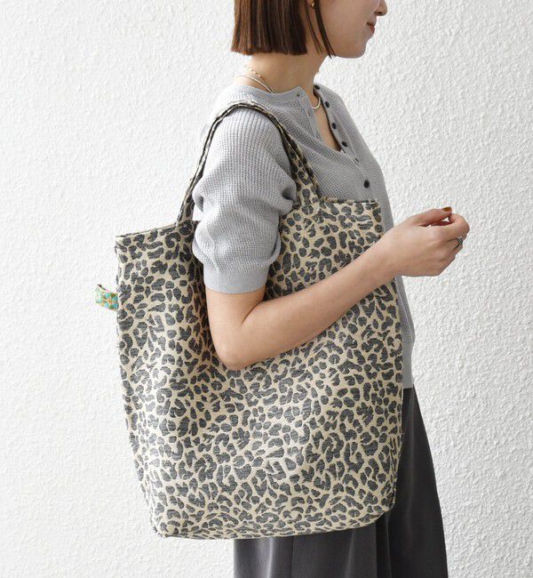 SHIPS any「《予約》BINDU: A4 レオパード ジャカード トート バッグ」|トートバッグ|