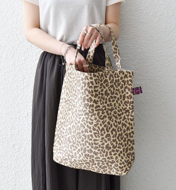 SHIPS any「《予約》BINDU: A4 レオパード ジャカード トート バッグ」|トートバッグ|