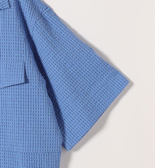 SHIPS any「《予約》SHIPS any:〈手洗い可能〉サッカー リボン 開襟シャツ 羽織り」|シャツ・ブラウス|