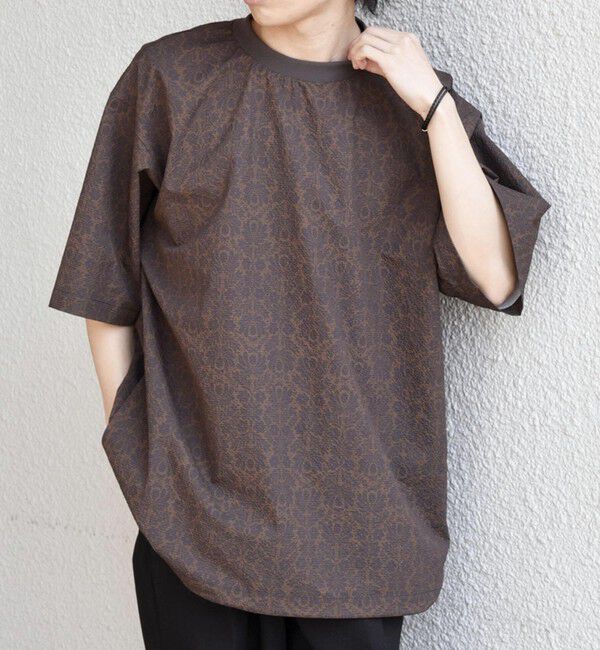 SHIPS any「SHIPS any:〈撥水/軽量/ストレッチ〉SOLOTEX(R)  シアサッカー スピンドル Tシャツ 26SS◆」|Tシャツ・カットソー|キャメル