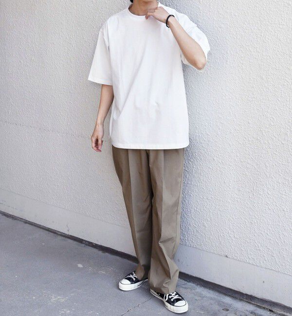 SHIPS any「SHIPS any:〈遮熱〉SOLAMENT(R) セミ モックネック リラックス Tシャツ◆」|Tシャツ・カットソー|