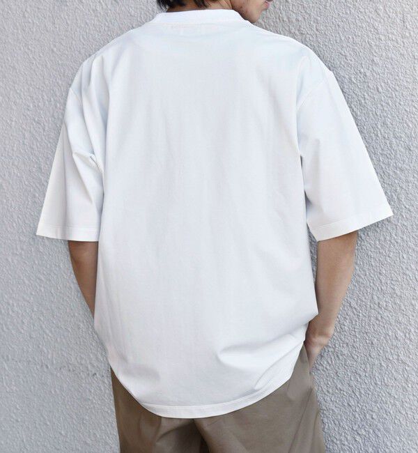 SHIPS any「SHIPS any:〈遮熱〉SOLAMENT(R) セミ モックネック リラックス Tシャツ◆」|Tシャツ・カットソー|