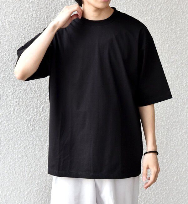 SHIPS any「SHIPS any:〈遮熱〉SOLAMENT(R) セミ モックネック リラックス Tシャツ◆」|Tシャツ・カットソー|