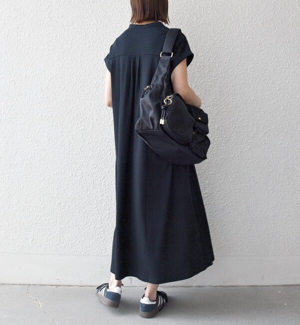 SHIPS any「《予約》SHIPS any:〈接触冷感/汗染み防止加工/洗濯機可能〉スキッパー Aライン ワンピース」|ワンピース|