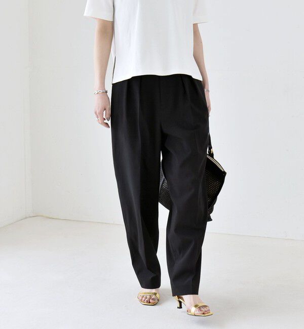 quaranciel「《予約》quaranciel:〈洗濯機可能〉CALCULO(R)使用 イージー テーパード パンツ」|その他|