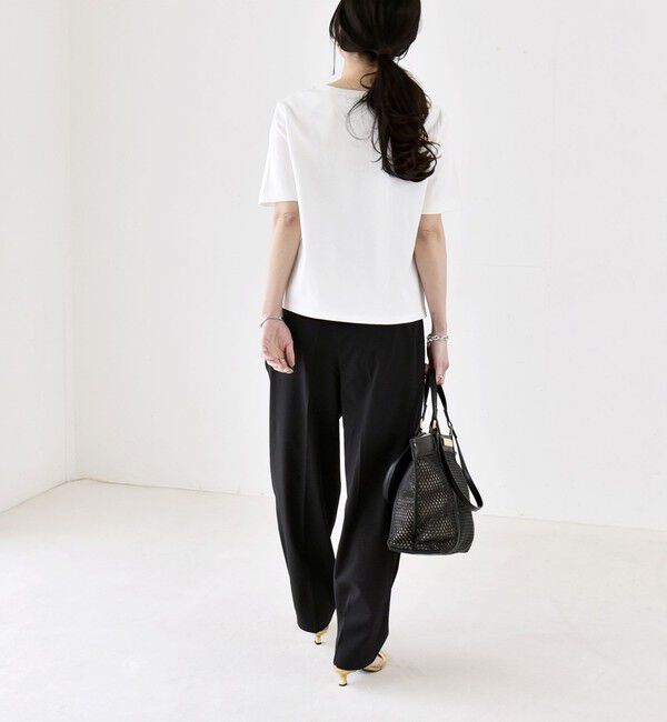 quaranciel「《予約》quaranciel:〈洗濯機可能〉CALCULO(R)使用 イージー テーパード パンツ」|その他|