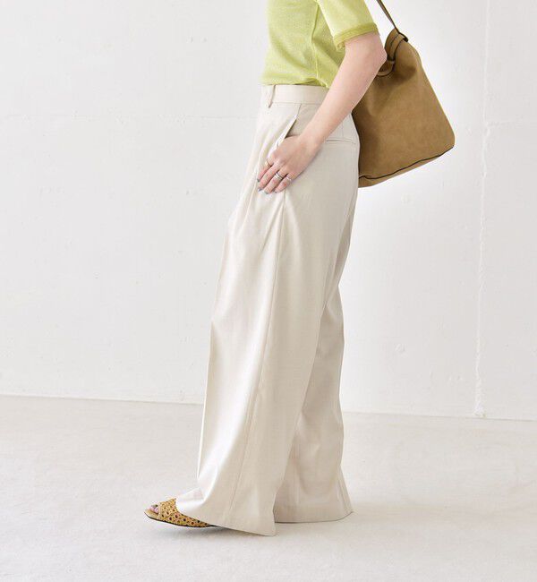 quaranciel「《予約》quaranciel:〈洗濯機可能〉CALCULO(R)使用 イージー タック ワイド パンツ」|その他|
