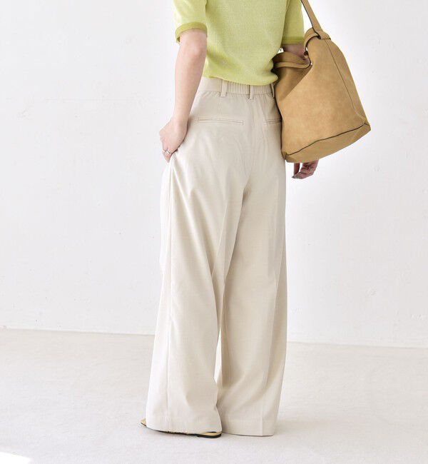 quaranciel「《予約》quaranciel:〈洗濯機可能〉CALCULO(R)使用 イージー タック ワイド パンツ」|その他|