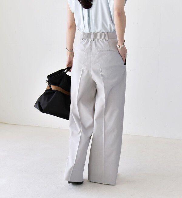 quaranciel「《予約》quaranciel:〈洗濯機可能〉CALCULO(R)使用 イージー タック ワイド パンツ」|その他|