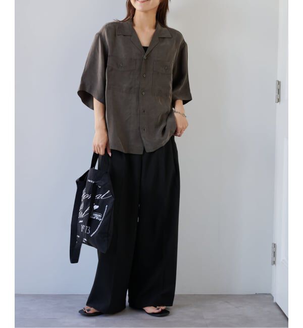 OUTDOOR PRODUCTS Usual Things「≪予約≫キュプラオープンカラーハーフスリーブポケットシャツ セットアップ対応」|シャツ・ブラウス|