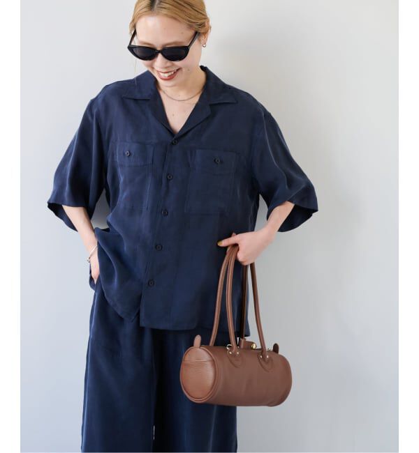 OUTDOOR PRODUCTS Usual Things「≪予約≫キュプラオープンカラーハーフスリーブポケットシャツ セットアップ対応」|シャツ・ブラウス|