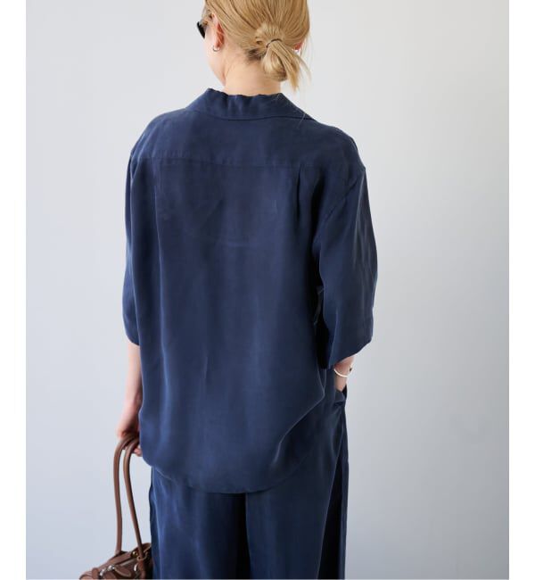 OUTDOOR PRODUCTS Usual Things「≪予約≫キュプラオープンカラーハーフスリーブポケットシャツ セットアップ対応」|シャツ・ブラウス|