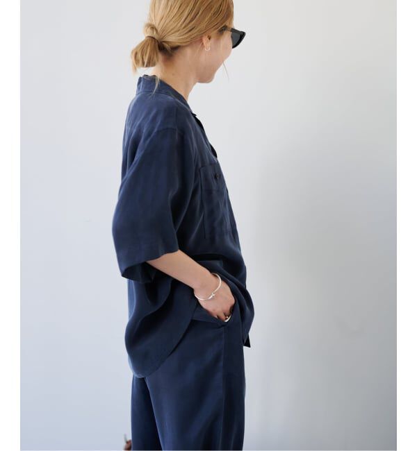 OUTDOOR PRODUCTS Usual Things「≪予約≫キュプラオープンカラーハーフスリーブポケットシャツ セットアップ対応」|シャツ・ブラウス|