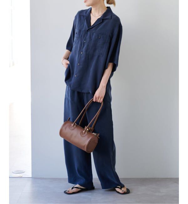 OUTDOOR PRODUCTS Usual Things「≪予約≫キュプラオープンカラーハーフスリーブポケットシャツ セットアップ対応」|シャツ・ブラウス|