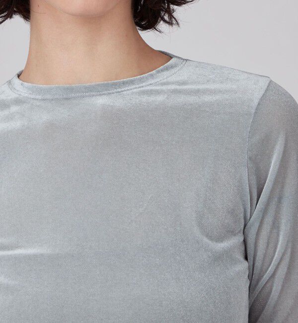 MACPHEE「スキンベロア クルーネックプルオーバー」|Tシャツ・カットソー|