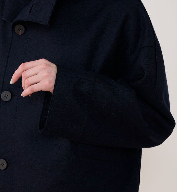 GALERIE VIE「スムースプレスドウール スタンドカラーコート」|その他|