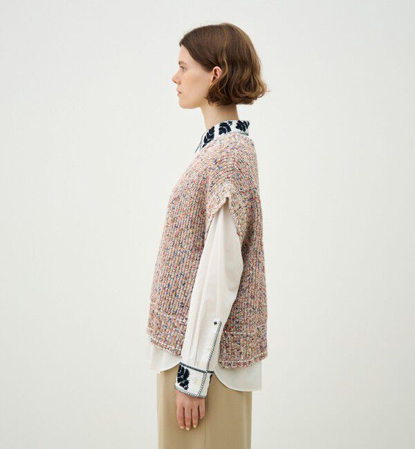 MACPHEE「ハイブリットコットンツイーディー Vネックベスト」|ベスト・ジレ|