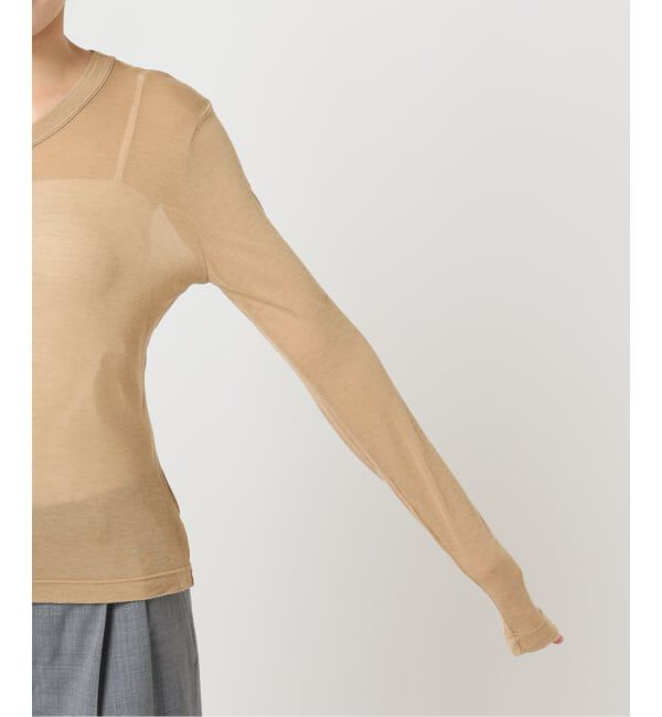  「《予約》ASHER SASKIA LONGSLEEVE MICRO V L266-J134：Tシャツ」|Tシャツ・カットソー|