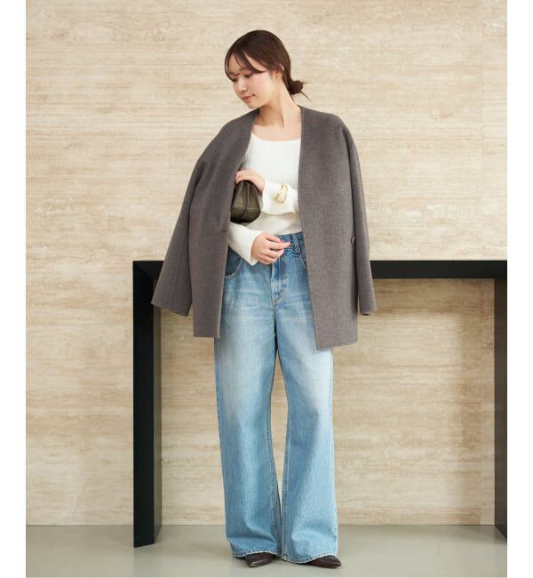 Plage「HAMILTON Cardigan コート」|ノーカラーコート|