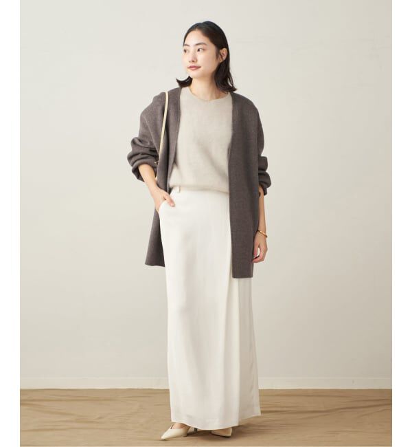 Plage「HAMILTON Cardigan コート」|ノーカラーコート|