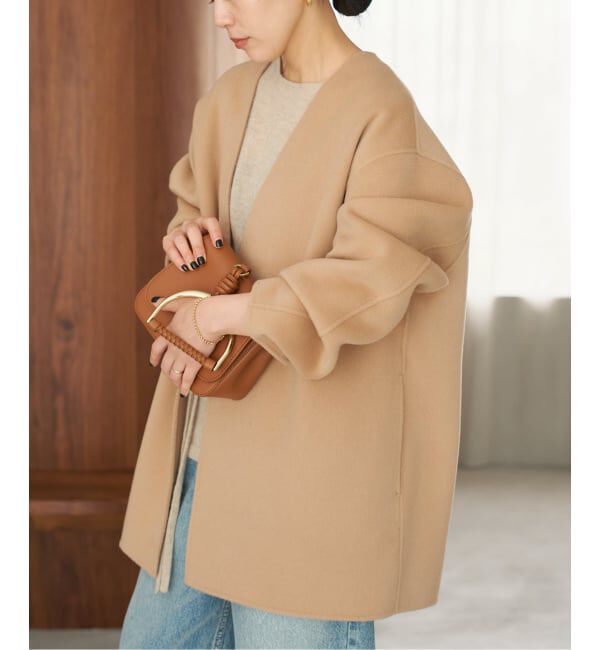 Plage「HAMILTON Cardigan コート」|ノーカラーコート|