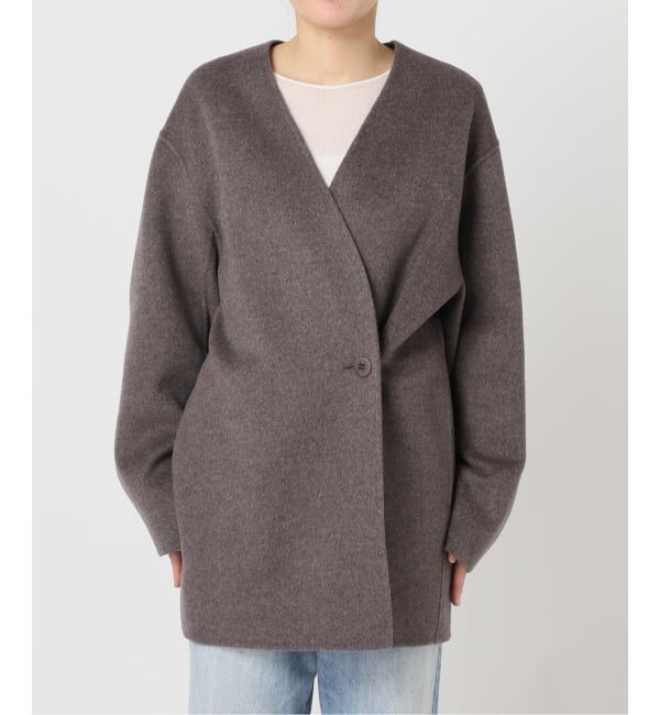 Plage「HAMILTON Cardigan コート」|ノーカラーコート|
