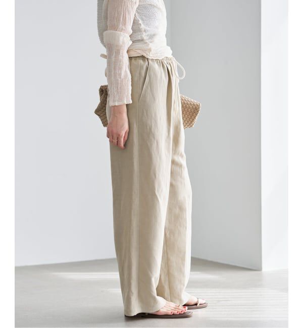 IENA「《新色あり/追加予約》ウォッシャブル リネンレーヨンイージーパンツ」|その他|