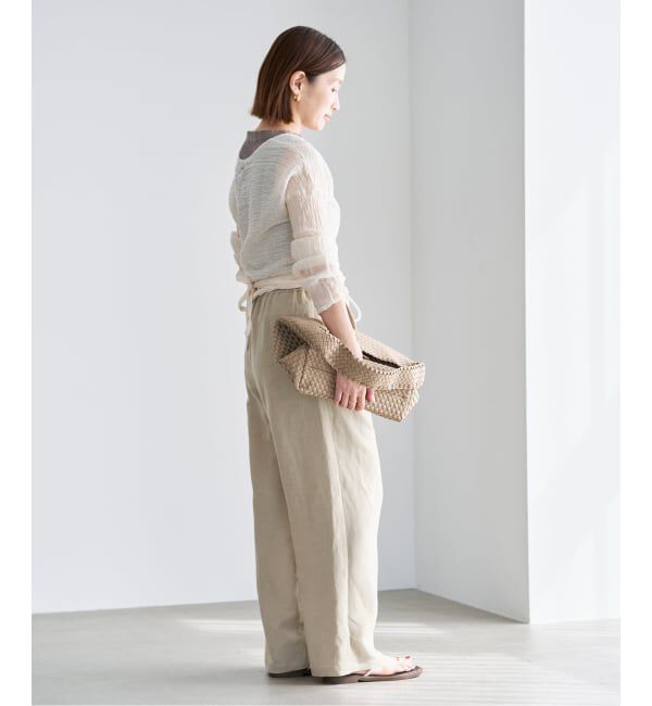 IENA「《新色あり/追加予約》ウォッシャブル リネンレーヨンイージーパンツ」|その他|