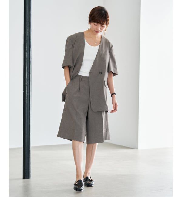 IENA「《セットアップ対応/予約》ウォッシャブル トロピカルハーフパンツ」|その他|