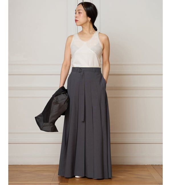 IENA LA BOUCLE「《予約》IENA LA BOUCLE テレコレースコンビタンクトップ」|タンクトップ|