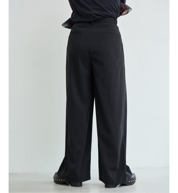 IENA LA BOUCLE「《予約》IENA LA BOUCLE ウーステッドライクシャンブレータックスラックス」|スラックス|