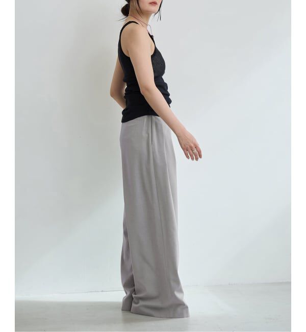 IENA LA BOUCLE「《予約》IENA LA BOUCLE ウーステッドライクシャンブレータックスラックス」|スラックス|