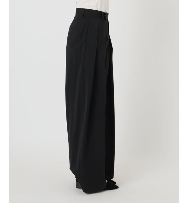 IENA LA BOUCLE「《予約》IENA LA BOUCLE ウーステッドライクシャンブレータックスラックス」|スラックス|