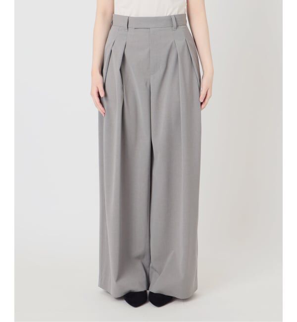 IENA LA BOUCLE「《予約》IENA LA BOUCLE ウーステッドライクシャンブレータックスラックス」|スラックス|