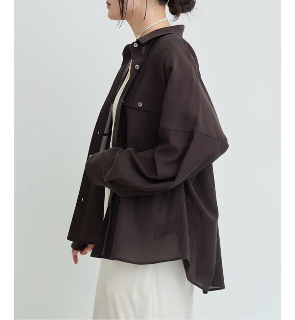 IENA LA BOUCLE「《予約》IENA LA BOUCLE フィブリルシアーシャツ」|シャツ・ブラウス|