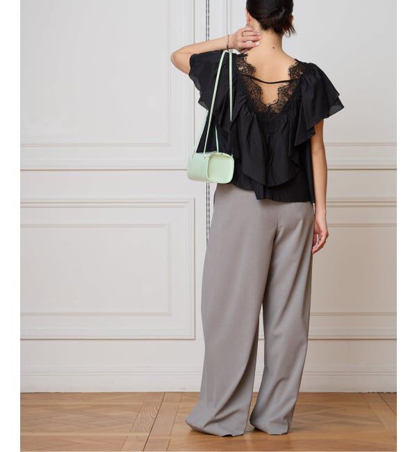 IENA LA BOUCLE「《予約》IENA LA BOUCLE レース Vネックブラウス」|シャツ・ブラウス|