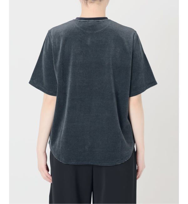 IENA LA BOUCLE「《予約》IENA LA BOUCLE ベロアボーダーTシャツ」|Tシャツ・カットソー|