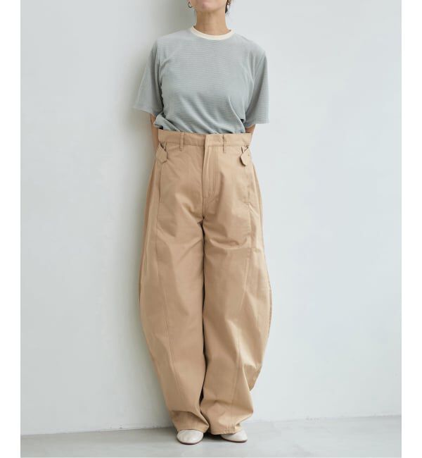 IENA LA BOUCLE「《予約》IENA LA BOUCLE ベロアボーダーTシャツ」|Tシャツ・カットソー|