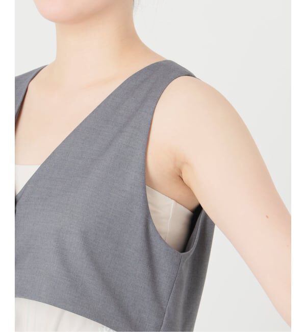 IENA LA BOUCLE「《予約》IENA LA BOUCLE チュールレースノースリーブベスト」|ベスト・ジレ|