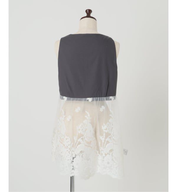 IENA LA BOUCLE「《予約》IENA LA BOUCLE チュールレースノースリーブベスト」|ベスト・ジレ|