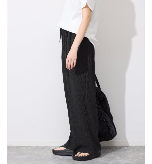 SLOBE IENA「《ブラックのみWEB限定/予約》楊柳カットソーパンツ」|その他|