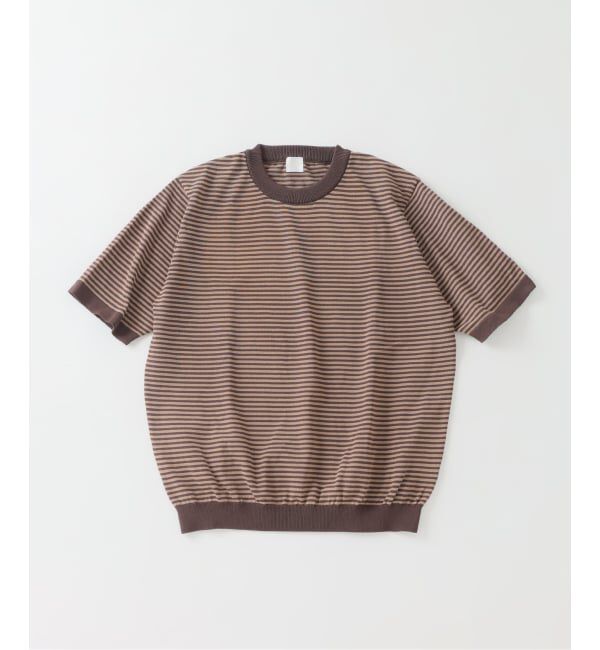 EDIFICE「《予約》Essential ニット Tシャツ」|Tシャツ・カットソー|ブラウンベース