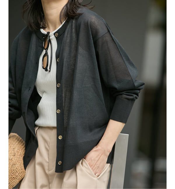 JOURNAL STANDARD「《予約》【UVカット・抗菌】パーフェクトサマーカーディガン」|カーディガン|ブラック