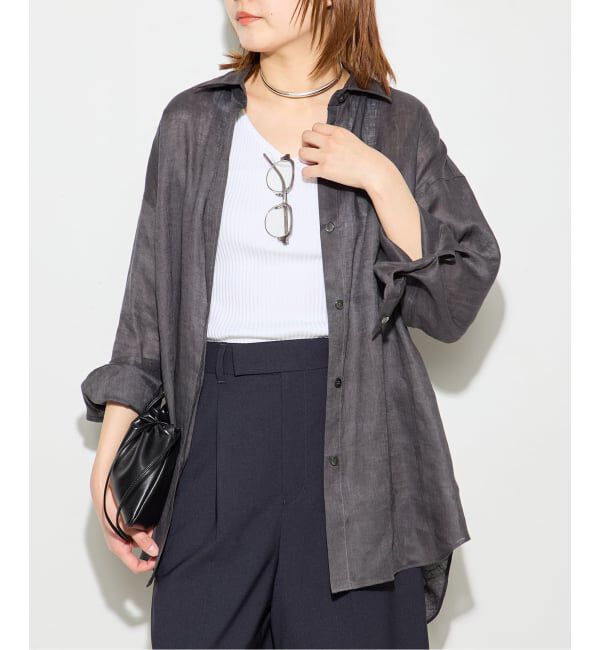 journal standard L'essage「《予約》ヨーロピアンフラックス2WAYシャツ 2」|シャツ・ブラウス|グレーA