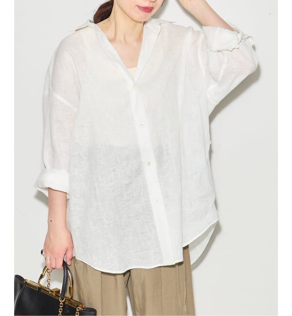 journal standard L'essage「《予約》ヨーロピアンフラックス2WAYシャツ 2」|シャツ・ブラウス|ホワイト