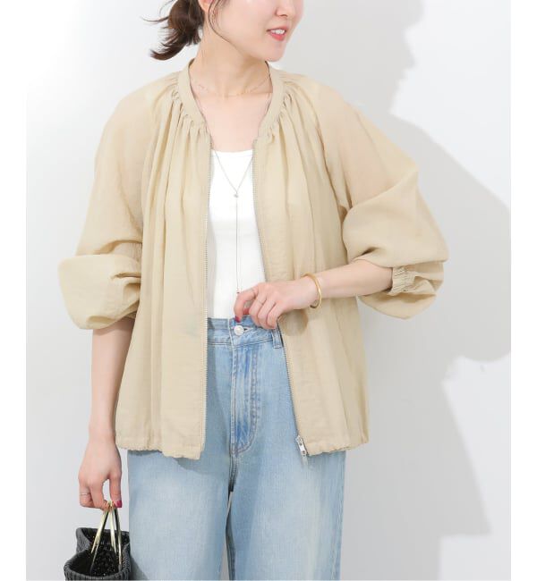 JOURNAL STANDARD relume「《予約》［手洗い可］シアーギャザージップブルゾン」|その他|