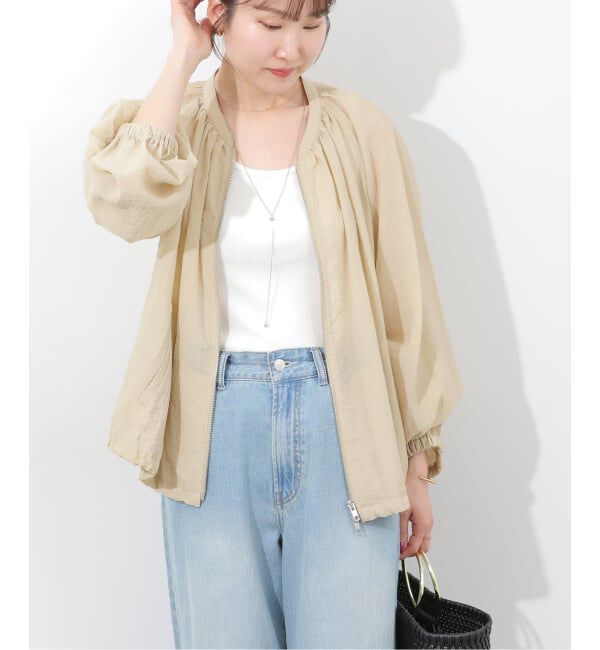 JOURNAL STANDARD relume「《予約》［手洗い可］シアーギャザージップブルゾン」|その他|