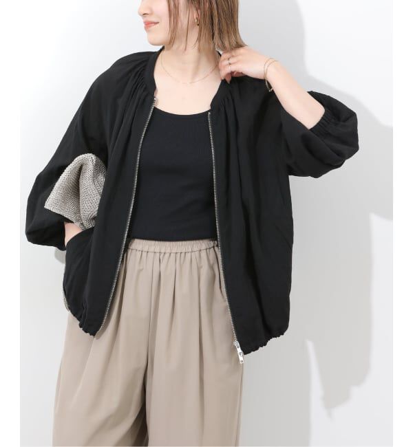 JOURNAL STANDARD relume「《予約》［手洗い可］シアーギャザージップブルゾン」|その他|